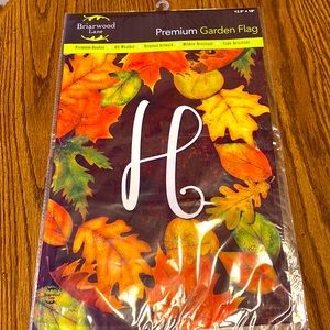 Fall Garden Flag    Monogram “H”